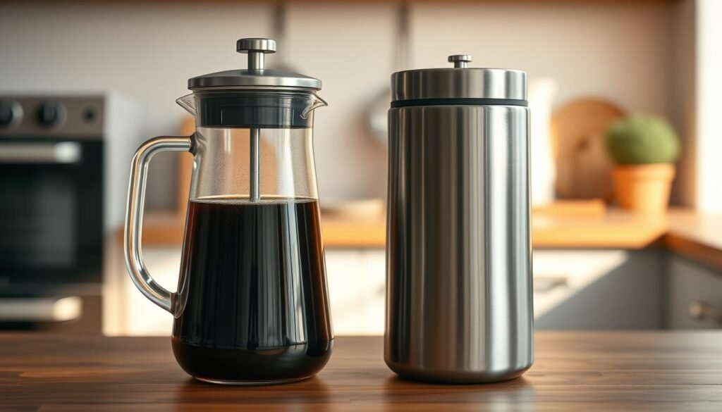 Thermoskanne versus Glaskanne